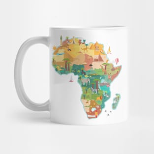 Cartoon Map of Africa Mug